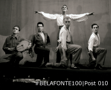 a young Harry Belafonte perfoming at The New School